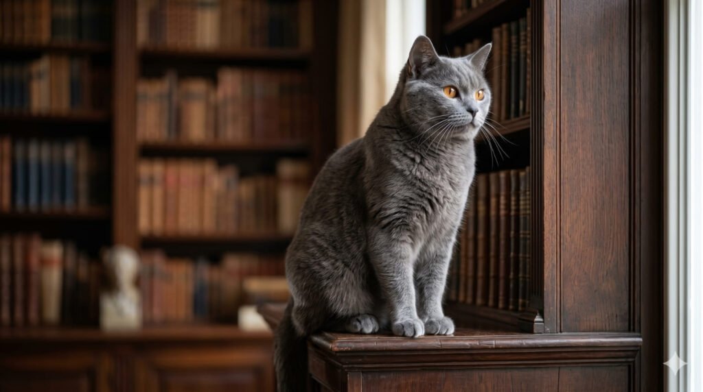 majestic Chartreux cat