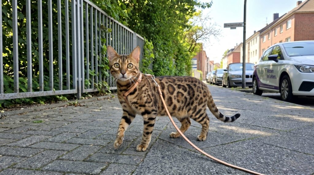 Die Bengalkatze traegt das Erbe der asiatischen Leopardenkatze in sich. Sie hat eine schier unerschoepfliche Energie 1