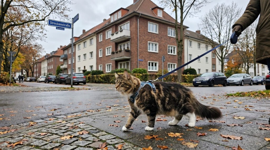 Die Maine Coon ist eine der groessten Hauskatzenrassen der Welt und hat einen entsprechend grossen Bewegungsradius 1
